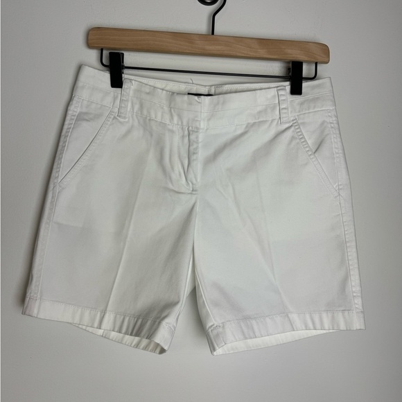 J CREW CHINO WHITE SHORTS Cotton Size 0 - Picture 3 of 9